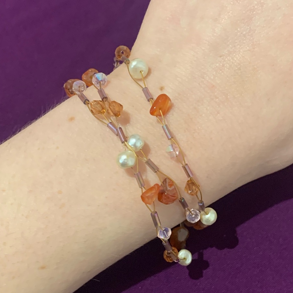 🥶 5/$18 - Sunset Crystal Bead Wrap
